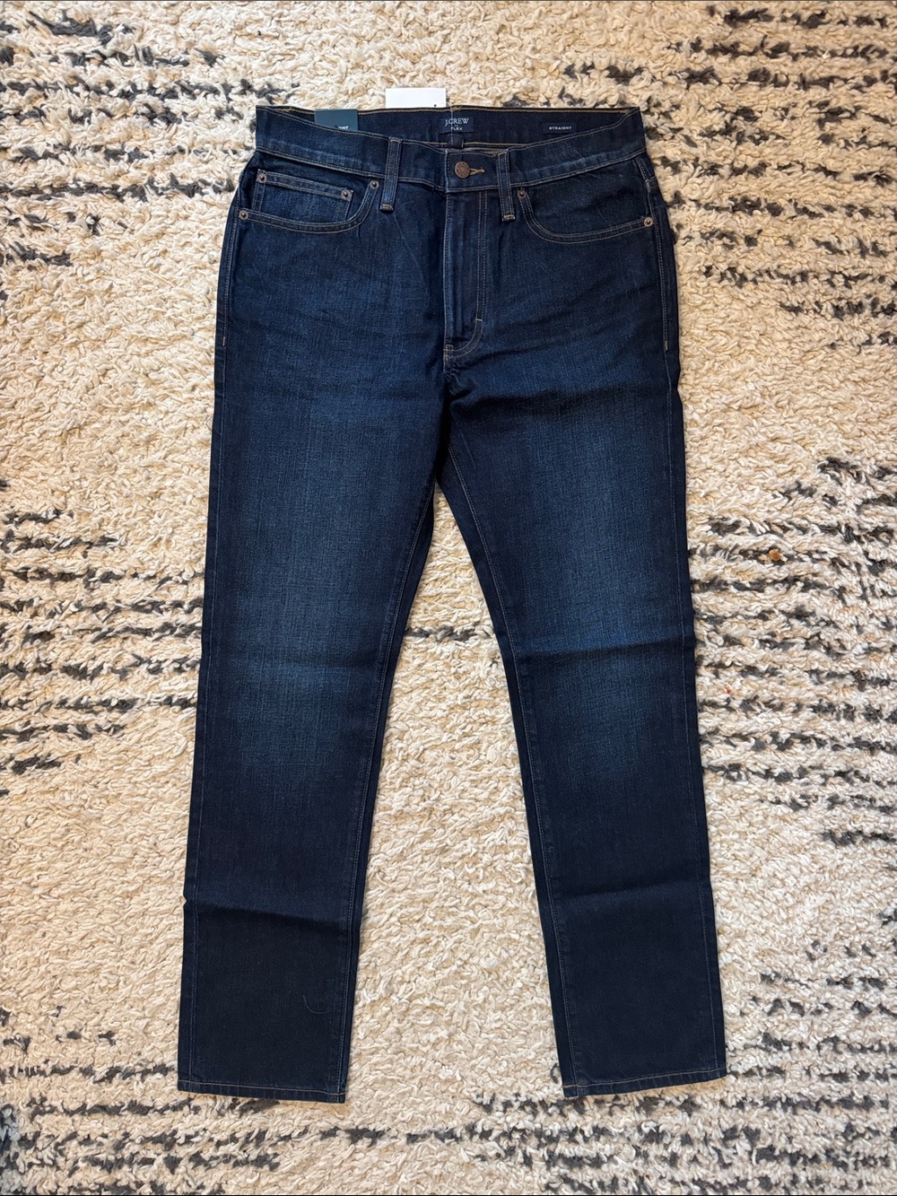 J. Crew Straight Vintage Flex Dark Blue Denim Jeans (NWT)